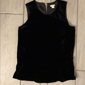 Jcrew Black faux velvet